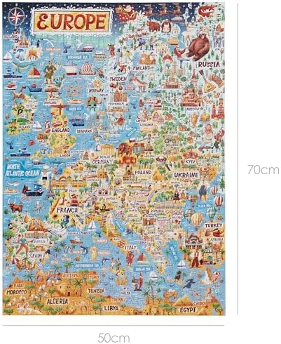 Jigsaw Puzzles for Adults 1000 Piece Map of Europe Puzzle - European Jigsaw 1000 Piece Jigsaw Puzzles for Adults and Kids - Geography Gifts by bopster - Image 6