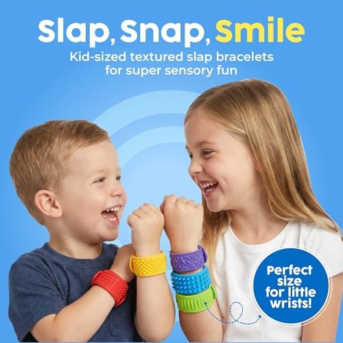 BUNMO Sensory Slap Bracelets – 6 Pack, Textured Sensory Bracelet Fidget Toys for Boys & Girls - Sensory Toys for Kids 3+ - Image 2