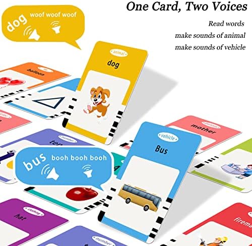 Startcan Toddler Learning Toys for 2 3 4 5 Year Old Boys and Girls, Autism Sensory Toys for Autistic Children, Speech Therapy Toys, 112 Cards - 224 Sight Words Talking Flash Cards - Image 3