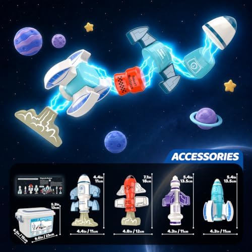 Magnetic Robot Building Toy, STEM Magnet Rocket Toys Set for Kids Age 3-5 - Image 3