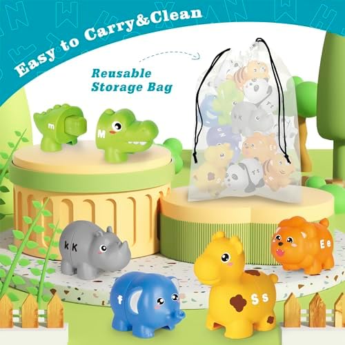 Animal Alphabet Learning Toys for Toddlers Kids 3-5, 10 Unique Animals - Image 5