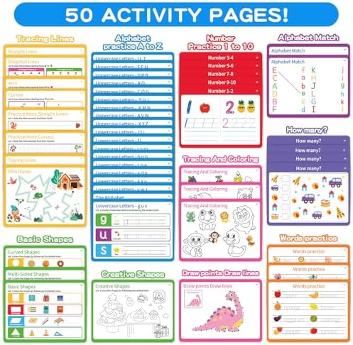 Preschool Learning Activities, Tracing Books for Kids Ages 3+, Toddler Handwriting Practice, Letter Tracing for Kids, Preschool Kindergarten Workbooks 3+, Learning Books for 3+ Years Old - Image 3