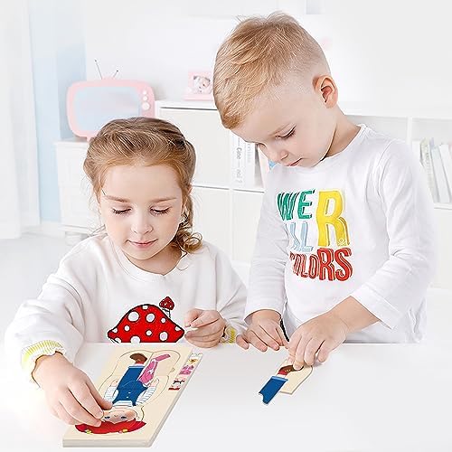 Wooden My Body Puzzle for Kids, Girls - Image 6