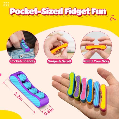 Sensory Fidget Toys for Kids, 6 Pack Quiet Textured Fidgets - Image 4