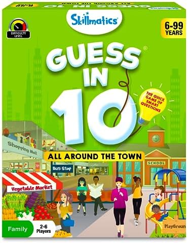 Skillmatics Guess in 10 Around Town – Card Game for Kids & Families by Skillmatics
