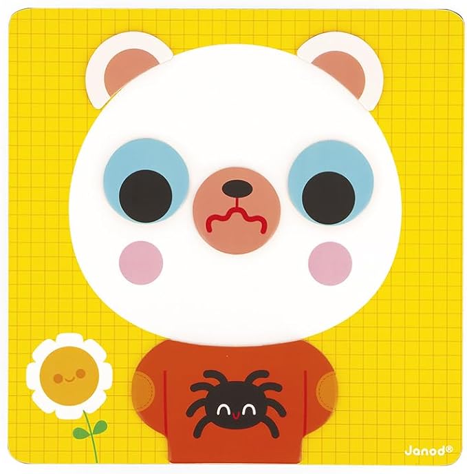 Janod - Emotions Bear Magnetic Game - Sustainable Materials - Image 6