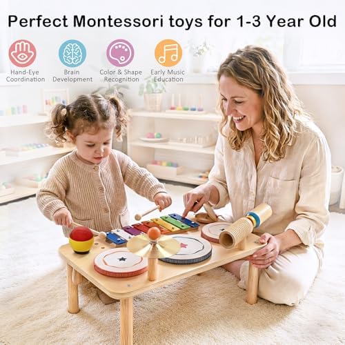 WINYGZ 9-in-1 Baby Drum Set, Low Noise Montessori Musical Instruments. - Image 5