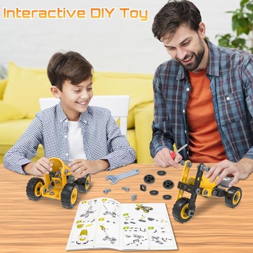 10 in 1 Kids STEM Building Toys, Electric Building Blocks Toys Set for 5 6 7 8+ Year Old Boy, Educational STEM Learning Construction Excavator Kit for Kids Age 4-8 5-7 6-8 8-10 - Image 5