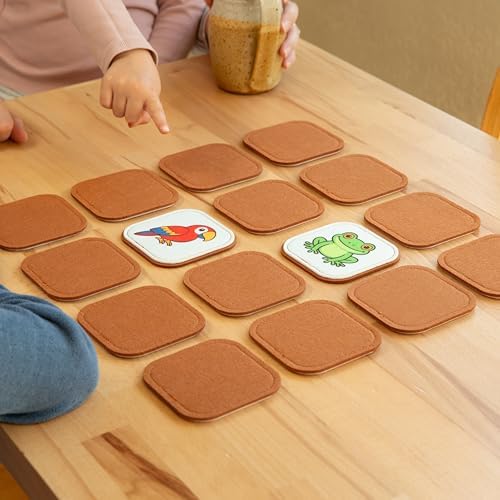 Felt Jungle Matching Game for Toddlers – Wild Animal Memory Game & Flash Cards – Soft and Safe for Ages 1+ – Montessori Preschool Learning Activity – Educational Jungle Toy for Boys & Girls - Image 2