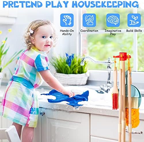 WOODMAM Wooden Kids Cleaning Set, Toddler Cleaning Toys with Broom and Mop - Image 4
