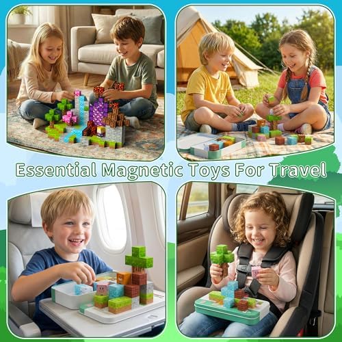 150PCS Magnetic Blocks Magnet Building Cubes Birthday Gifts for Kids - Image 6