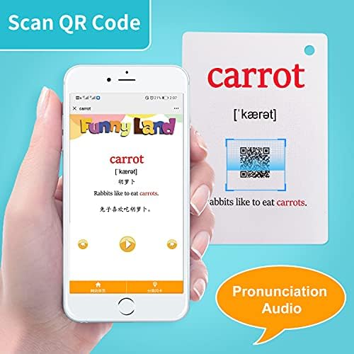 Lilias Vegetable Flash Cards, Toddler Learning Toys, Preschool Learning Toys, Homeschool Supplies, Learning Supplies for Kindergarten, 4.3 X 3.14 Inch, 20 Cards in Set - Image 3