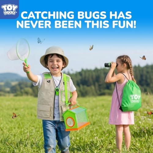 TOY Life Kids Explorer Kit with Bug Catcher for Kids, Bug Catching Kit with Bug Toys, Kid Safari Vest & Hat, Compass, Binoculars, Magnifying Glass, Educational Outdoor Toys Boys Kid Adventure Kit - Image 2