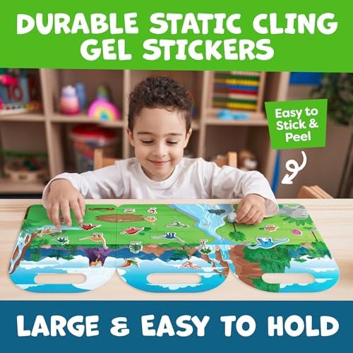 Reusable Sticker Books for Toddlers 1-3, Stickers for Toddlers 2-4 Years - Stickers for Kids Airplane Toys for Toddler 1-3, Toddler Travel Toys - Reusable Sticker Book Birthday Gifts for Boys Girls - Image 3