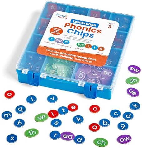 hand2mind Lowercase Phonics Chips, Reading Tools for Kids, Ages 3+ by hand2mind