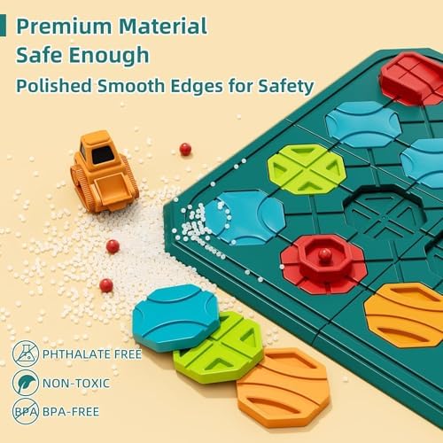 burgkidz Montessori STEM Toys for Kids: Logical Road Builder Board Game - Image 4
