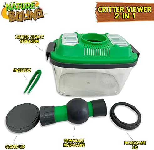 Nature Bound 2-in-1 Habitat with Microscope for Insects and Other Critters, Includes Lid and Removable Portable Microscope - Image 4