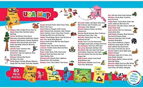 MasterPieces Floor Puzzle - Jumbo Size 80 Piece Jigsaw Puzzle for Kids - USA Map Shaped Puzzle - 3ftx2ft - Image 6