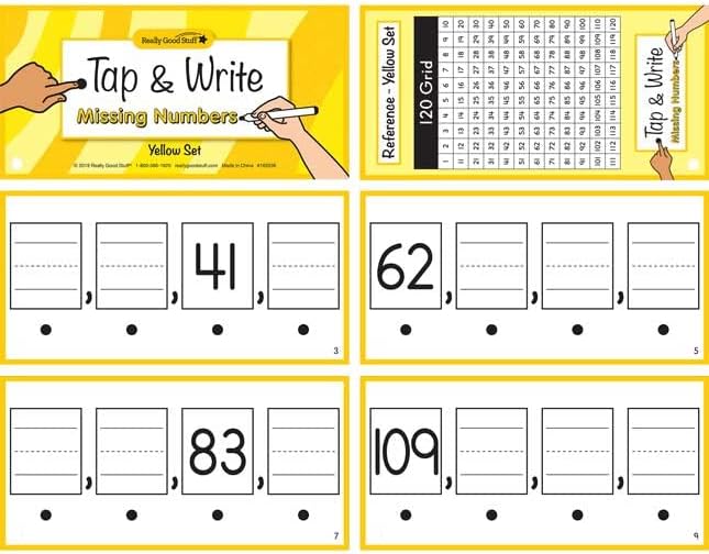 Really Good Stuff Tap and Write Missing Numbers - 123 Cards - Image 6