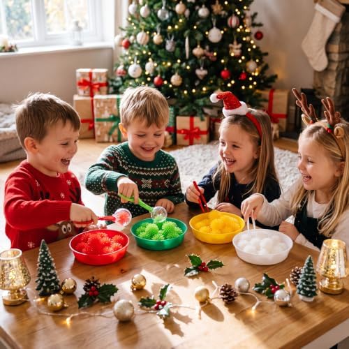 Leitee 71 Pcs Sensory Bin Filler,Red Green,Christmas - Image 6