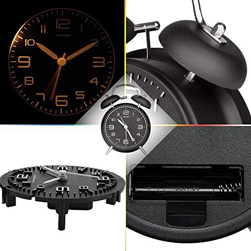 Peakeep 4 Inches Twin Bell Loud Alarm Clock for Heavy Sleepers - Image 3