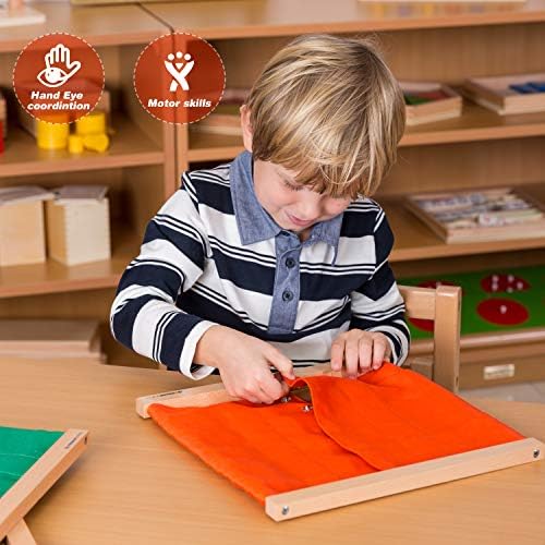 MONTESSORI OUTLET Snapping Frame | Practical Life Skill Tool for Toddlers & Preschoolers | Learn to Snap Clothes, Develop Fine Motor Skills & Independence (Ages 3-6) - Image 6