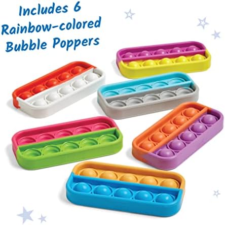 hand2mind Ten Frame Sensory Bubble Poppers, Push Pop Fidget Toys for Kids, Math Manipulatives Kindergarten, Calm Down Corner Supplies, Fine Motor Skills, Toddler Car Toys for Travel (Set of 6) - Image 2