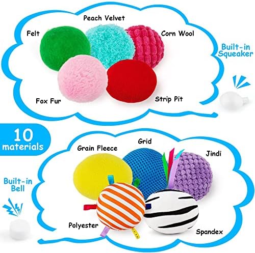 Baby Sensory Texture Ball Toy Set,10Pcs Montessori Toys for Babies 6-12 Months,Develop Fine Motor & Sensory Play for Newborns’ Early Learning,Fidget Stress Toys for Autism/Anxiety Relief. - Image 2