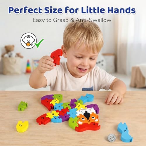 LovesTown Puzzle for Kids, Wooden, 3D Lion Shape - Image 4