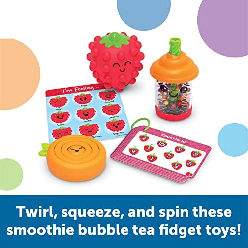 Learning Resources Smoothie Tea Break!™ Sensory Fidget Activity Set, Sensory Toys for Toddlers, Social Emotional Learning, SEL Skills, Fine Motor Skills, Ages 3+,19 Pieces - Image 2