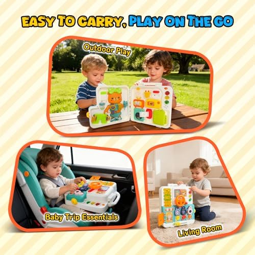 Montessori Busy Board Toys for 1 2 Year Old, Educational Montessori Baby Toys for 12-18 Months, Toddler 1-3 Musical Toys,Birthday Christmas Toys Gifts for 1 2 Year Old Boys Girls - Image 6