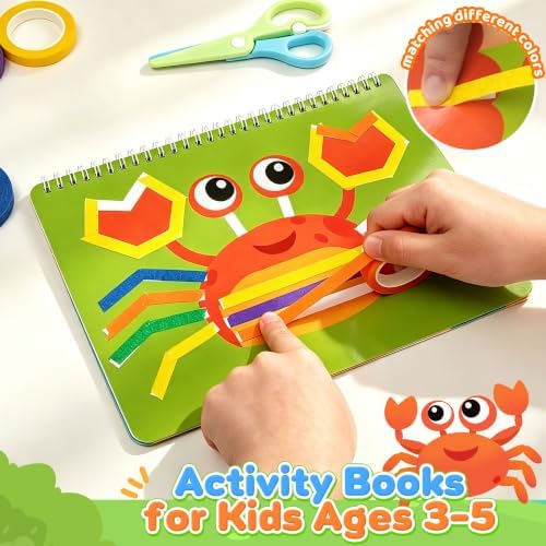 Tape Activity Books for Kids Ages 3-5, Airplane Travel Activities for Kid - Image 4