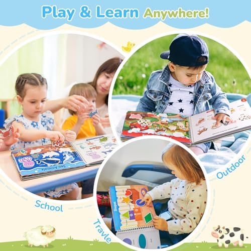 JoyCat Preschool Busy Book for Toddlers 3-5, Learning Activities, Educational Sensory Toys, Autism Learning Material, Back to School, Birthdays Presents for Boys Girls - Image 6