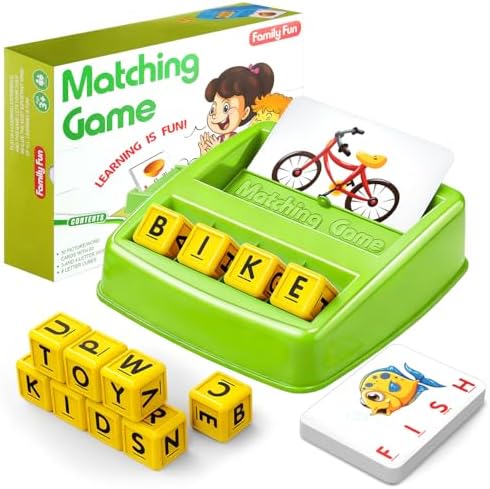 Matching Letter Game for 3 4 5 Year Old Girls Gifts, ABC Learning Toys for Kids Age 3-5, Educational Spelling Games Toys for Toddler Age 4-8, Preschool Birthday Gifts for 2 3 4 5 Year Old Boys Girls by HahaGift