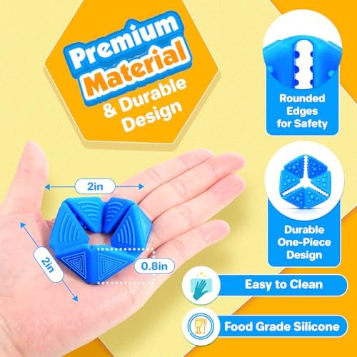 KLT Fidget Sensory Toys for Kids: Quiet Silicone Sensory Flip Cube with Textures - Calming Toys for Autism Kids Stress Reduce - ADHD Fidget Toys for Classroom Focus - Image 6
