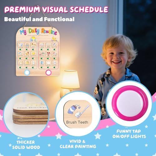 Daily Routine Chart for Toddlers, 2 in 1 Morning Bedtime Routine - Image 4