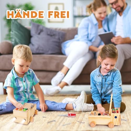 Montessori Schraubendreher Brett, Montessori Busy Board Spielzeug ab 2-6 Jahr, Montessori Activity Board Holzspielzeug Motorikspielzeug Lernspielzeug für Babys Kleinkinder Jungen Mädchen - Image 5