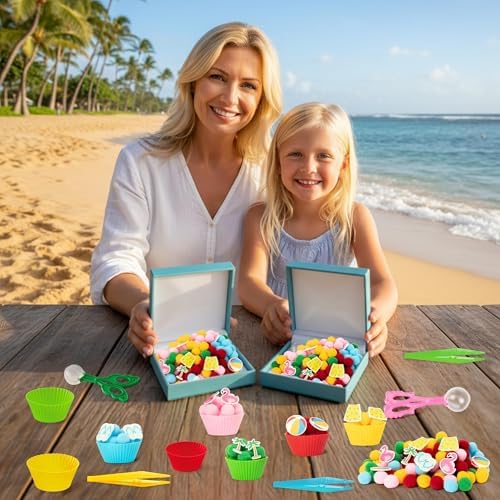 EZdhuawuse Summer Sensory Bin Fillers, 268Pcs Hawaii Beach Fine Motor - Image 5