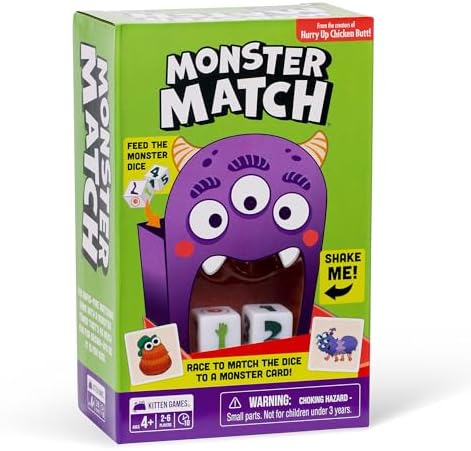Exploding Kittens Monster Match, 2-6 Players, Ages 4+ Kids Matching Game by ExplodingKittens