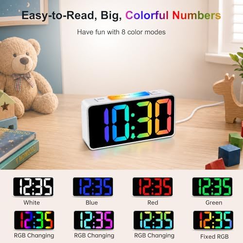 DreamSky Small Digital Alarm Clock with Night Light for Kids Bedroom - Image 3