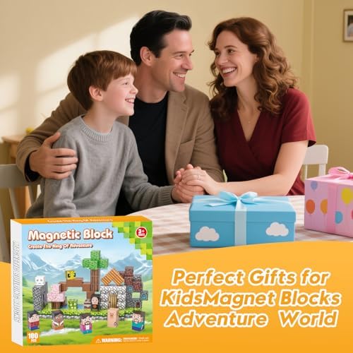 100pcs Magnetic Building Blocks,Magnetic Cubes STEM Sensory Toy for Ages 3+ - Image 6