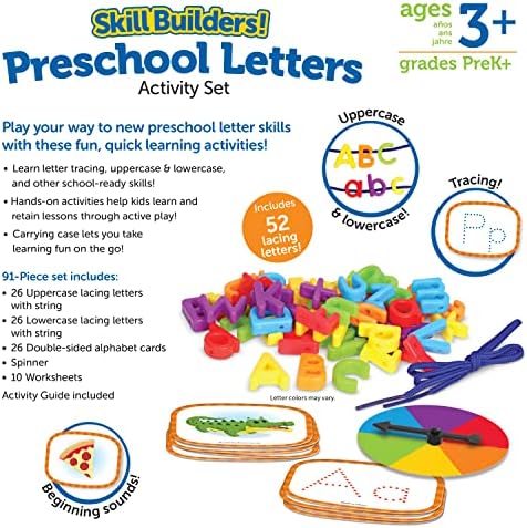 Learning Resources Skill Builders Preschool Letters - Vocabulary Skills, Alphabet Classroom Must Haves, Teacher Supplies, ABC Montessori, Phonics and Reading Games, Fine Motor, Birthday Gift - Image 6