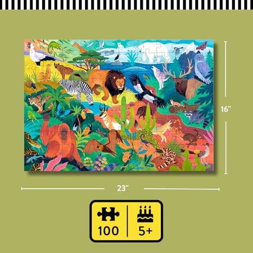 Mudpuppy - Animals of the World 100 Piece Jigsaw Puzzle for Kids - Image 4