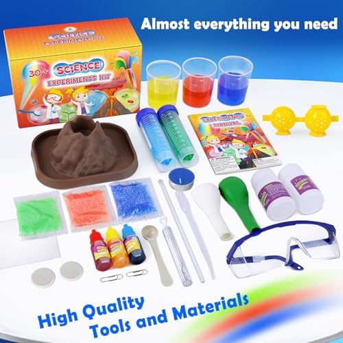 UNGLINGA 30+ Experiments Science Kits for Kids, S.T.E.M Educational Project Activities Toys Gifts for Boys Girls, Chemistry Set, Bouncy Ball, Volcano Eruption - Image 6