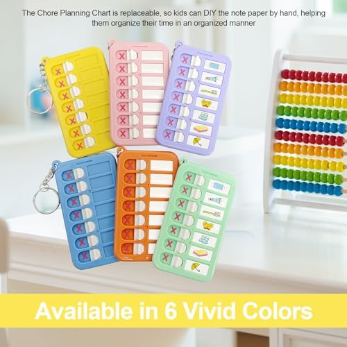 Portable Visual Schedule Keychain for Kids & Adults with, Detachable ADHD Routine & Chore Chart Board - Image 6