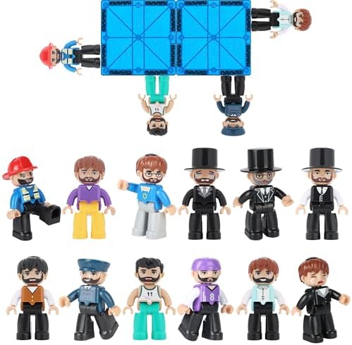 12PCS Large Magnetic People for Magnetic Tiles Compatible with Lego by Mruikeny