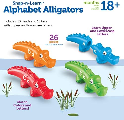 Learning Resources Snap-n-Learn Alphabet Alligators - Toddler Toys, Preschool ABC Activities, Fine Motor Skills, Alphabet Manipulatives, Phonetics and Reading, Sensory Gifts for Boys and Girls - Image 5