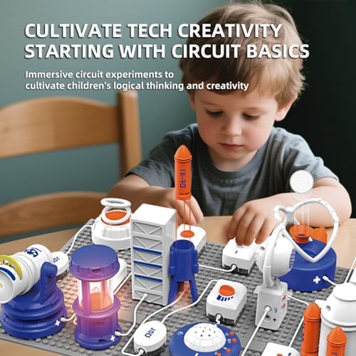 Science Toy Sets, AI Intelligent Voice Physics Circuit Electronic Building Block Puzzle Toy STEM Education Toy Set Holiday Birthday Gift 500+ Projects 66PCS for Students Children Aged 3+ - Image 2