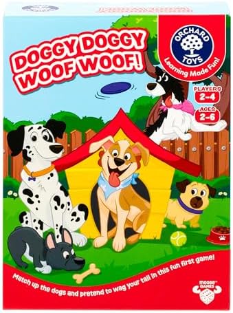 Doggy Doggy Woof Woof. Matching Game for Ages 2-6. Ideal for Developing Memory, with 2 Ways to Play. for 2-4 Players. by OrchardToys