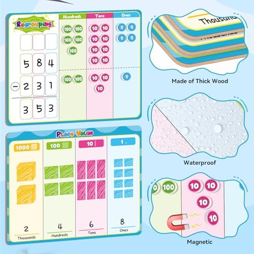 Magnetic Place Value Manipulatives Math Games for Kids Small Group - Image 3